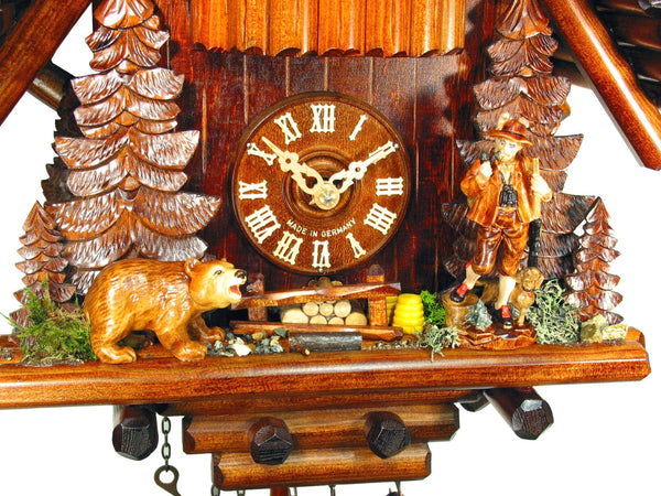 Cuckoo Clock - Chalet 8-day Block House cuckoo clock with music 38cm by August Schwer - Cuckoo Collections