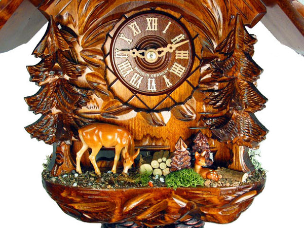  Cuckoo Clock - Chalet 8-day Deer Group in the Forest cuckoo clock 30cm by August Schwer - Cuckoo Collections