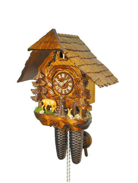  Cuckoo Clock - Chalet 8-day Deer Group in the Forest cuckoo clock 30cm by August Schwer - Cuckoo Collections