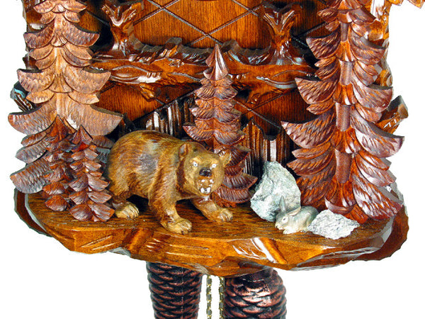  Cuckoo Clock - Chalet 8-day Forest & Bear cuckoo clock 43cm by August Schwer - Cuckoo Collections