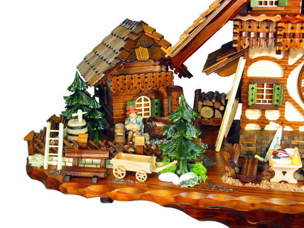  Cuckoo Clock - Chalet 8-day Goat Peter's Farm cuckoo clock with music 55cm by August Schwer - Cuckoo Collections