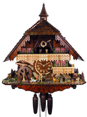  Cuckoo Clock - Chalet 8-day Gutach Valley Mill cuckoo clock with music 65cm by August Schwer - Cuckoo Collections