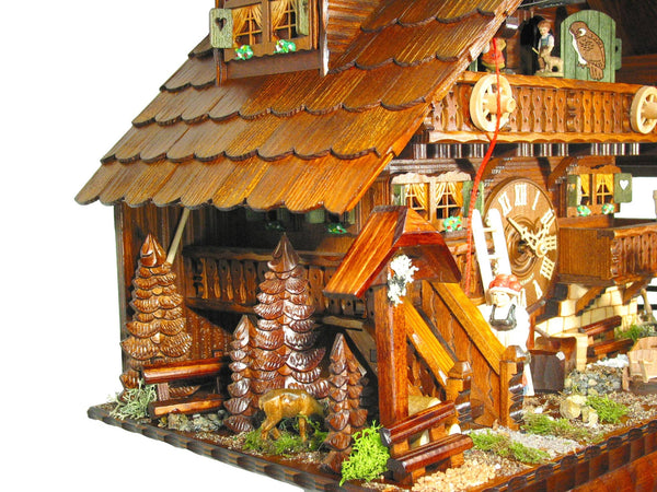  Cuckoo Clock - Chalet 8-day Gutach Valley Pony Ranch cuckoo clock with music 58cm by August Schwer - Cuckoo Collections