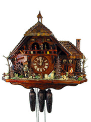  Cuckoo Clock - Chalet 8-day Large Black Forest Farming Estate cuckoo clock with music 47cm by August Schwer - Cuckoo Collections