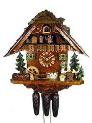  Cuckoo Clock - Chalet 8-day Two Beerdrinkers cuckoo clock with music 40cm by August Schwer - Cuckoo Collections