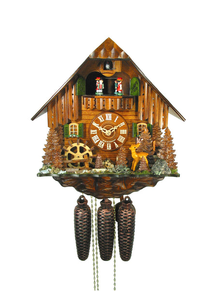  Cuckoo Clock - Chalet 8-day Black Forest Farmstead  Deer cuckoo clock with music 34cm by August Schwer - Cuckoo Collections