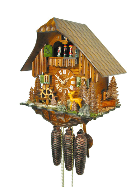  Cuckoo Clock - Chalet 8-day Black Forest Farmstead  Deer cuckoo clock with music 34cm by August Schwer - Cuckoo Collections