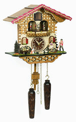  Cuckoo Clock - Chalet style quartz cuckoo clock with alphorn blower and dancers 30cm by Trenkle Uhren - Cuckoo Collections