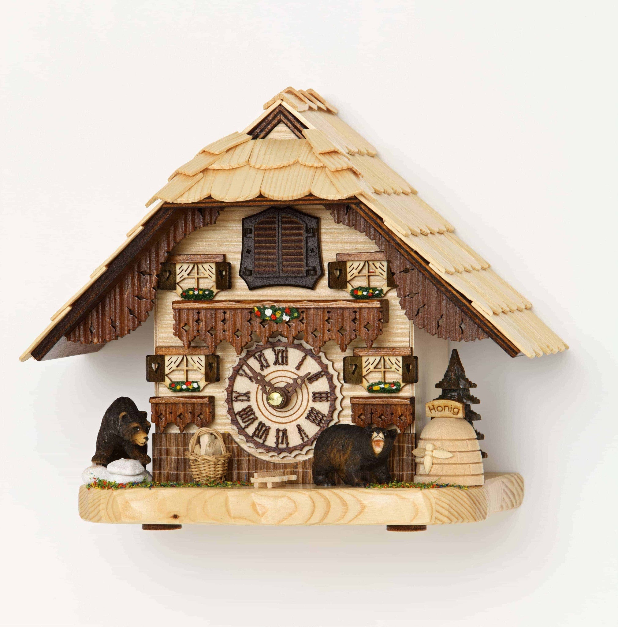 Chalet quartz table cuckoo clock with music 21 cm by Trenkle Uhren