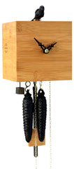 Cuckoo Clock - 'Bamboo' Modern Art Style Cuckoo Clock 1-day movement (Pinewood Varnished) by Rombach & Haas - Cuckoo Collections