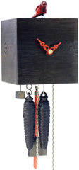  Cuckoo Clock - 'Bamboo' Modern Art Style Cuckoo Clock 1-day movement (Black) by Rombach & Haas - Cuckoo Collections