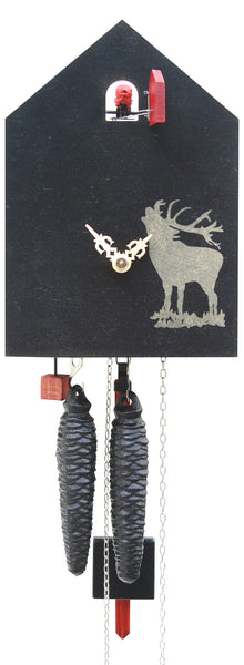  Cuckoo Clock - 'Free Bird' Modern Art Style Cuckoo Clock 1-day movement (Black) by Rombach & Haaas - Cuckoo Collections