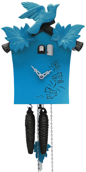  Cuckoo Clock - 'Traditional' Modern Art Style Cuckoo Clock 1 day movement (Blue) by Rombach & Haas - Cuckoo Collections
