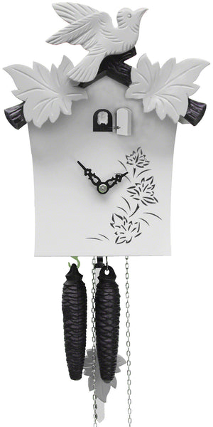  Cuckoo Clock - 'Traditional' Modern Art Style Cuckoo Clock 1 day movement (White) by Rombach & Haas - Cuckoo Collections