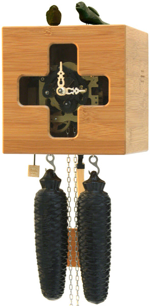  Cuckoo Clock - 'Steampunk v3' Modern Art Style Cuckoo Clock 8 day movement (Pinewood Varnished) by Rombach & Haas - Cuckoo Collections