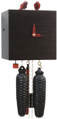  Cuckoo Clock - 'Bamboo' Modern Art Style Cuckoo Clock 8-day movement (Black) by Rombach & Haas - Cuckoo Collections
