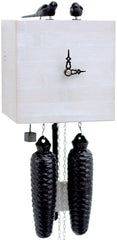  Cuckoo Clock - 'Bamboo' Modern Art Style Cuckoo Clock 8-day movement (White) by Rombach & Haas - Cuckoo Collections