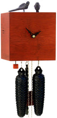  Cuckoo Clock - 'Bamboo' Modern Art Style Cuckoo Clock 8-day movement (Red) by Rombach & Haas - Cuckoo Collections