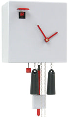  Cuckoo Clock - 'Cube' Modern Art Style Cuckoo Clock 8 day movement (White) by Rombach & Haas - Cuckoo Collections