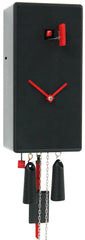  Cuckoo Clock - 'Classic Angular' Modern Art Style Cuckoo Clock 8 day movement (Black) by Rombach & Haas - Cuckoo Collections