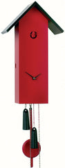  Cuckoo Clock - 'Bird House' Modern Art Style Cuckoo Clock 8-day movement (Red) by Rombach & Haas - Cuckoo Collections