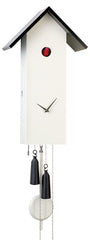  Cuckoo Clock - 'Bird House' Modern Art Style Cuckoo Clock 8-day movement (White) by Rombach & Haas - Cuckoo Collections