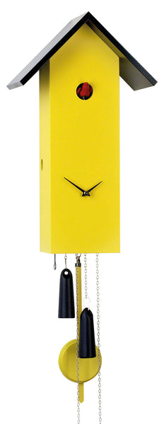  Cuckoo Clock - 'Bird House' Modern Art Style Cuckoo Clock 8-day movement (Yellow) by Rombach & Haas - Cuckoo Collections