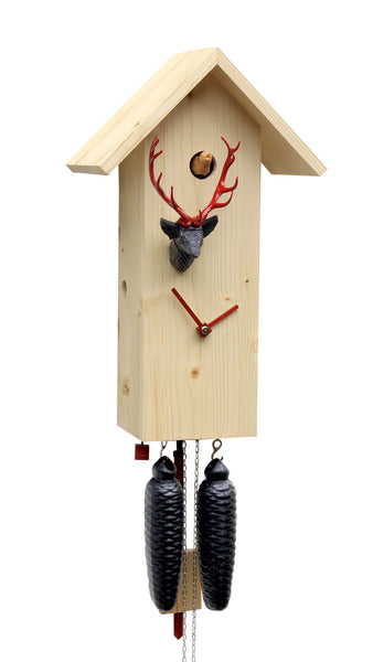  Cuckoo Clock - 'Bird House' Modern Art Style Cuckoo Clock 8-day movement (Natural) by Rombach & Haas - Cuckoo Collections