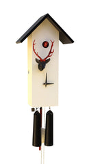  Cuckoo Clock - 'Bird House' Modern Art Style Cuckoo Clock 8-day movement (White, Black & Red) by Rombach & Haas - Cuckoo Collections