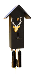  Cuckoo Clock - 'Bird House' Modern Art Style Cuckoo Clock 8-day movement (Black & Gold) by Rombach & Haas - Cuckoo Collections