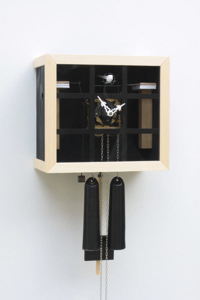  Cuckoo Clock - 'Steampunk v1' Modern Art Style Cuckoo Clock 8 day movement (Black) by Rombach & Haas - Cuckoo Collections