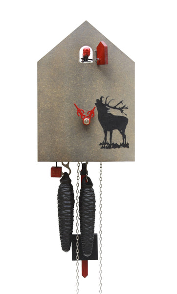  Cuckoo Clock - 'Free Bird' Modern Art Style Cuckoo Clock 1 day movement (Grey) by Rombach & Haaas - Cuckoo Collections