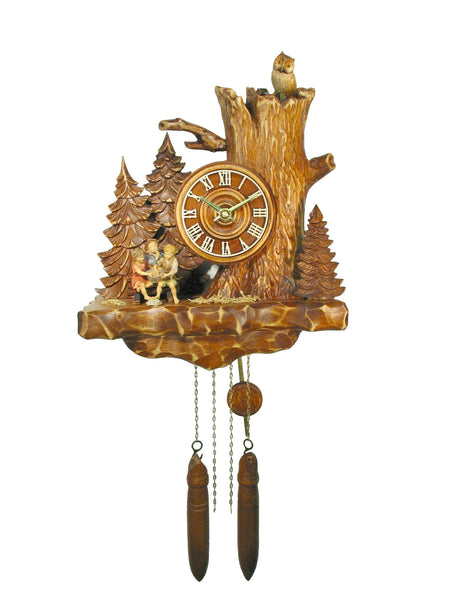  Cuckoo Clock - Old Qaks Quartz Children & Owl  cuckoo clock 34cm by August Schwer - Cuckoo Collections