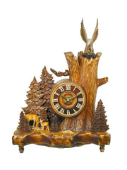  Cuckoo Clock - Old Qaks Quartz Deer & Eagle cuckoo clock 37cm by August Schwer - Cuckoo Collections