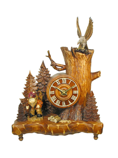  Cuckoo Clock - Old Qaks Quartz Haxnkraxler & Eagle cuckoo clock 37cm by August Schwer - Cuckoo Collections
