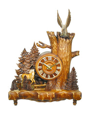  Cuckoo Clock - Old Qaks Quartz Horse & Eagle cuckoo clock 37cm by August Schwer - Cuckoo Collections