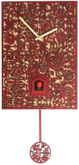  Cuckoo Clock - 'Silhouette' Modern Art Style Cuckoo Clock Quartz (Red) by Rombach & Haas - Cuckoo Collections