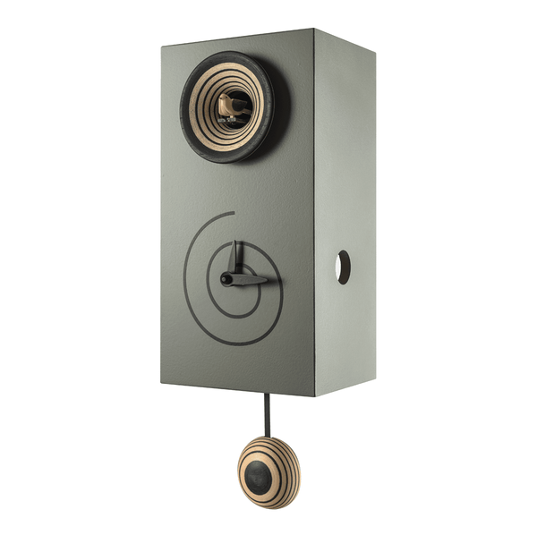 Cuckoo Clock - 'Cucu Spirale' Cuckoo Clock (Grey) by Pirondini - Cuckoo Collections