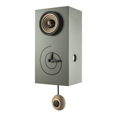  Cuckoo Clock - 'Cucu Spirale' Cuckoo Clock (Grey) by Pirondini - Cuckoo Collections