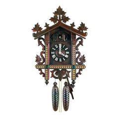  Cuckoo Clock - Antique carved 8-day 'Bahnhaeusli' Railroad-style cuckoo clock  50.8cm by Hubert Herr - Cuckoo Collections