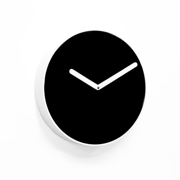  Clock - 'Be' (Gloss Black & Matt White) Clock by Progetti - Cuckoo Collections