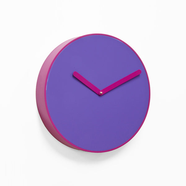  Clock - 'Be' (Gloss & Matt Purple) Clock by Progetti - Cuckoo Collections