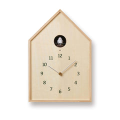 Cuckoo Clock - 'Birdhouse' Table/Wall Cuckoo Clock (Natural Wood) by Lemnos - Cuckoo Collections