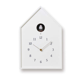  Cuckoo Clock - 'Birdhouse' Table/Wall Cuckoo Clock (White) by Lemnos - Cuckoo Collections