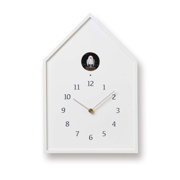  Cuckoo Clock - 'Birdhouse' Table/Wall Cuckoo Clock (White) by Lemnos - Cuckoo Collections