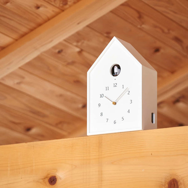  Cuckoo Clock - 'Birdhouse' Table/Wall Cuckoo Clock (White) by Lemnos - Cuckoo Collections
