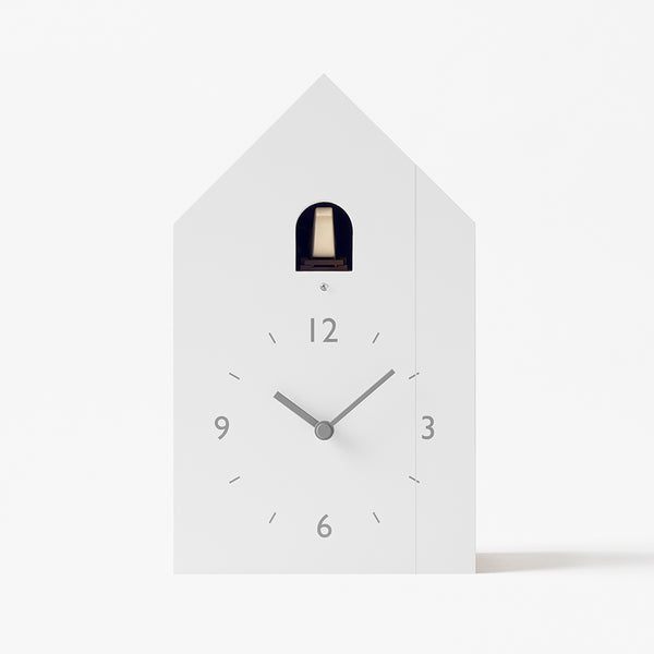 'Bookend' Table Cuckoo Clock (White) by Lemnos