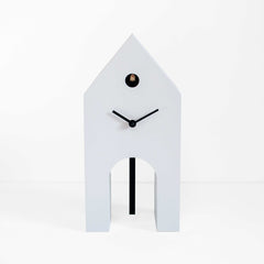  Cuckoo Clock - 'Campanile' Cuckoo Clock (White & Black) by Progetti - Cuckoo Collections