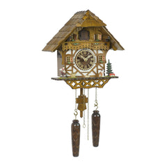  Cuckoo Clock - Chalet quartz cuckoo clock 6 leaves 3 birds 29 cm by Trenkle Uhren - Cuckoo Collections