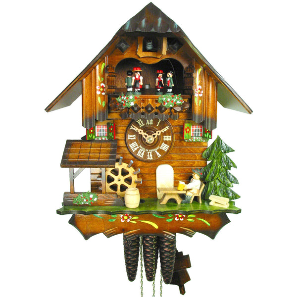  Cuckoo Clock - Chalet 1-day Beer-drinker cuckoo clock with music 31cm by August Schwer - Cuckoo Collections